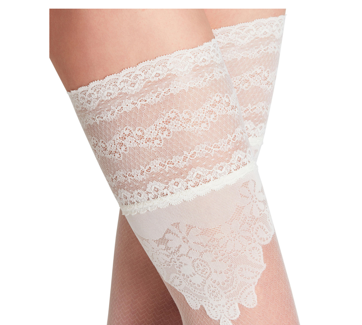 Falke Ceremonial Stay Up Tights Off White