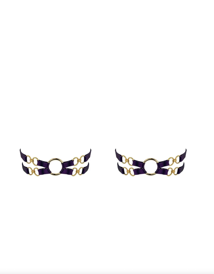 Bordelle Nara Bondage Garters / Deep Purple