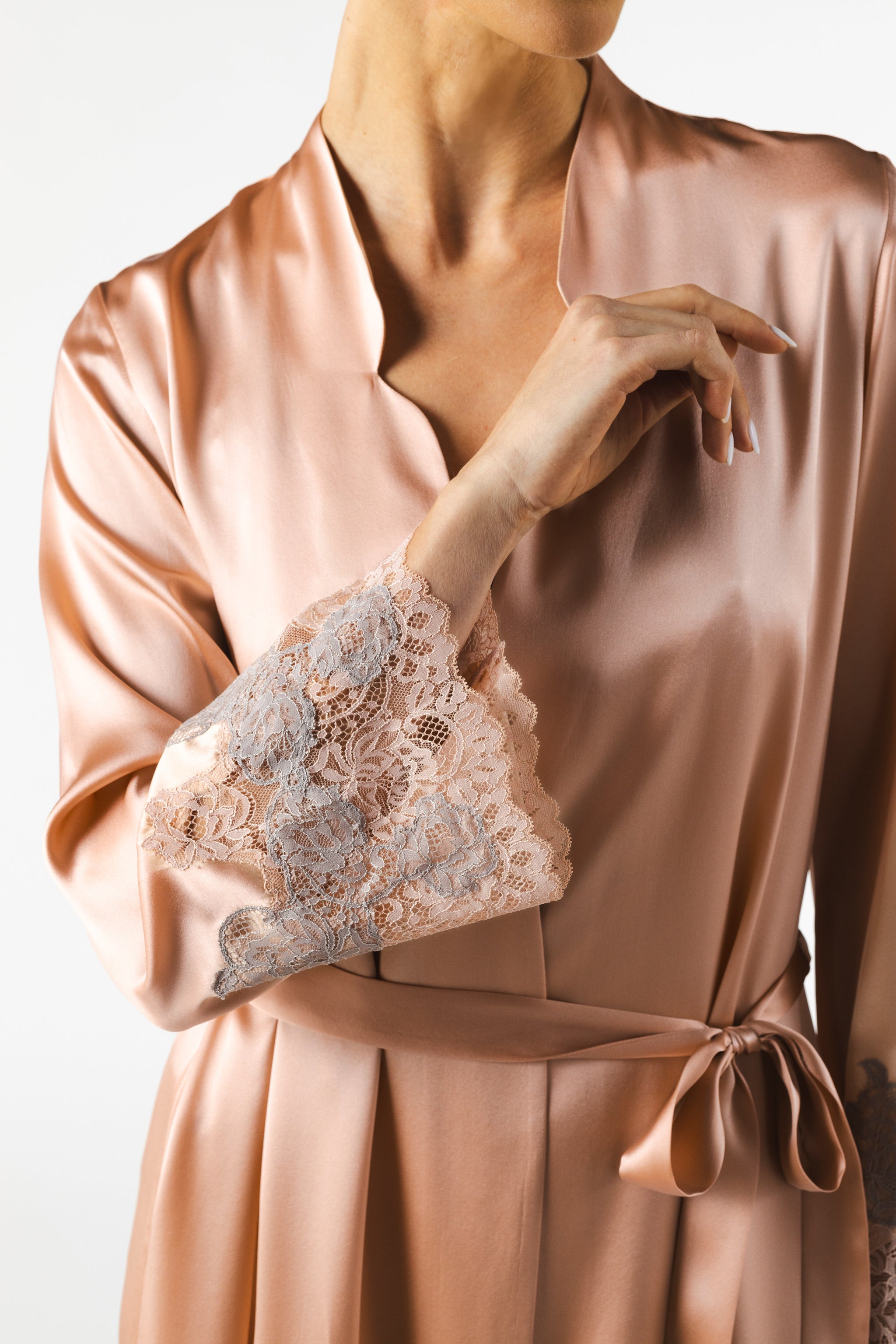 NK Imode Mireille Twilight Long Silk Robe