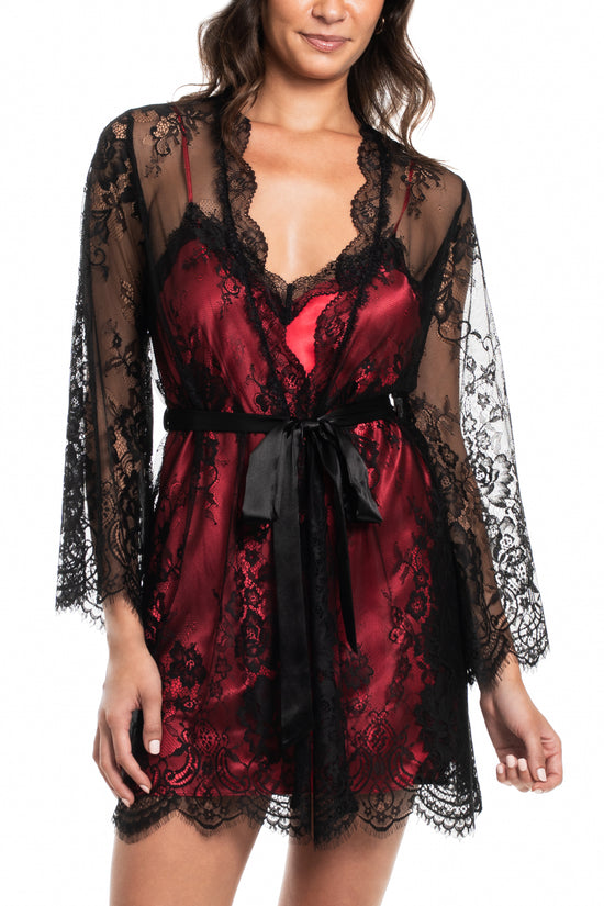Jonquil Brita Short Lace Robe