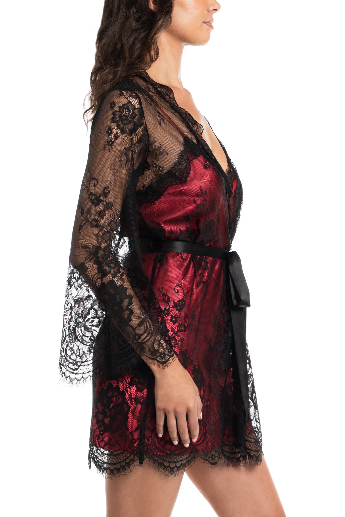 Jonquil Brita Short Lace Robe