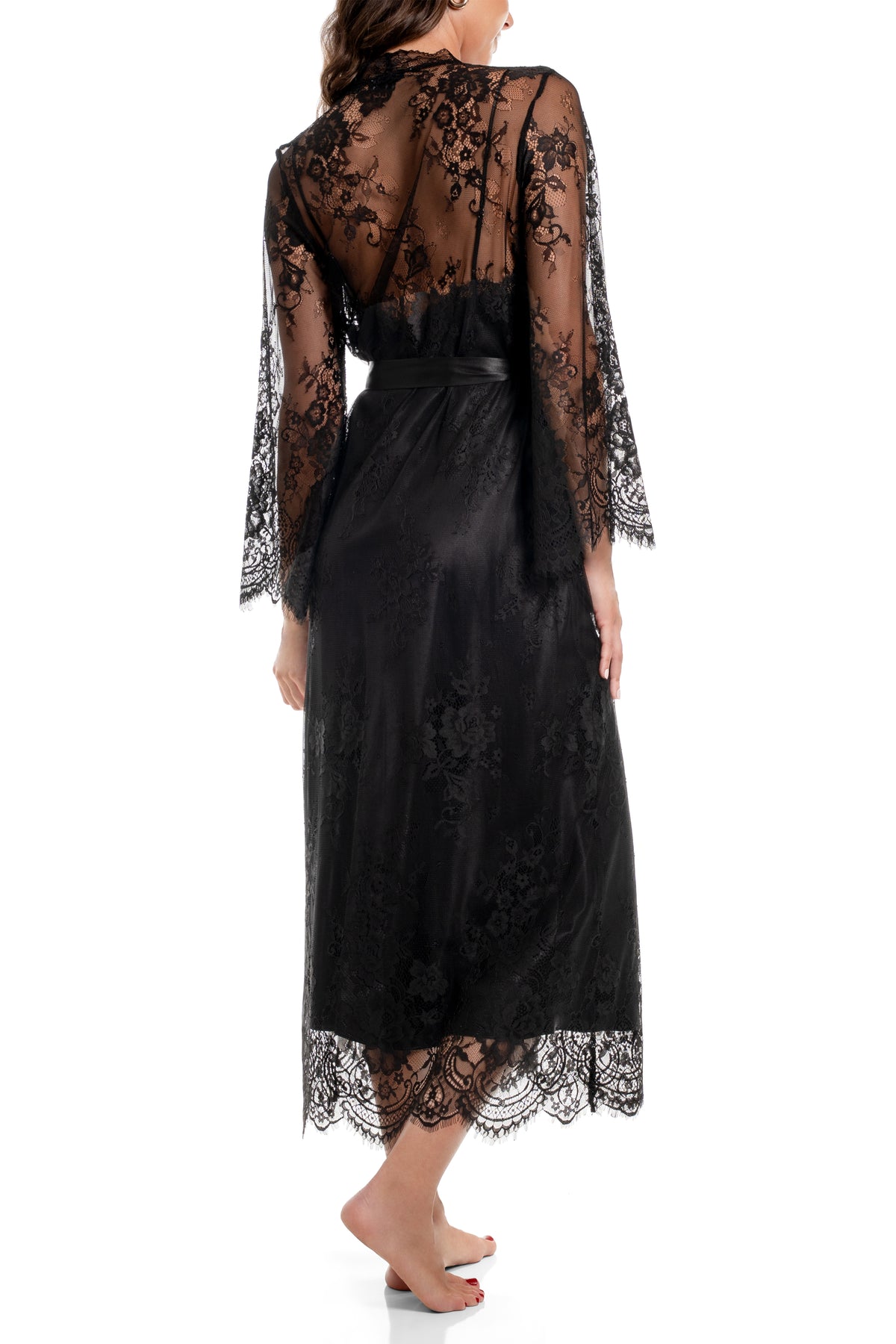 Jonquil Brita Long Lace Robe