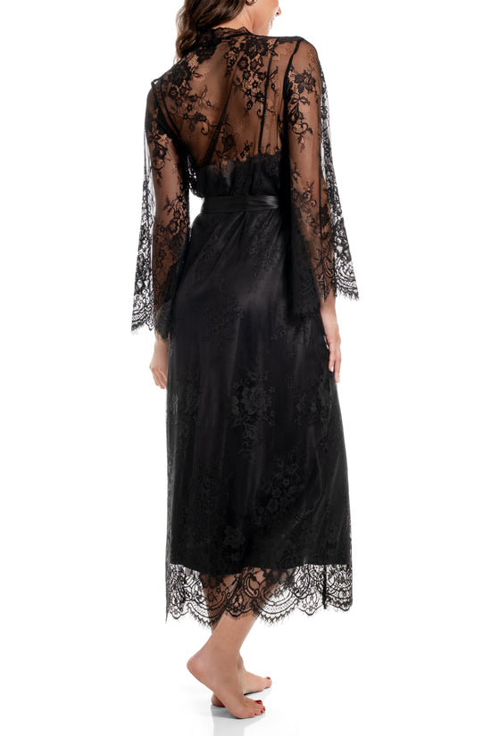 Jonquil Brita Long Lace Robe