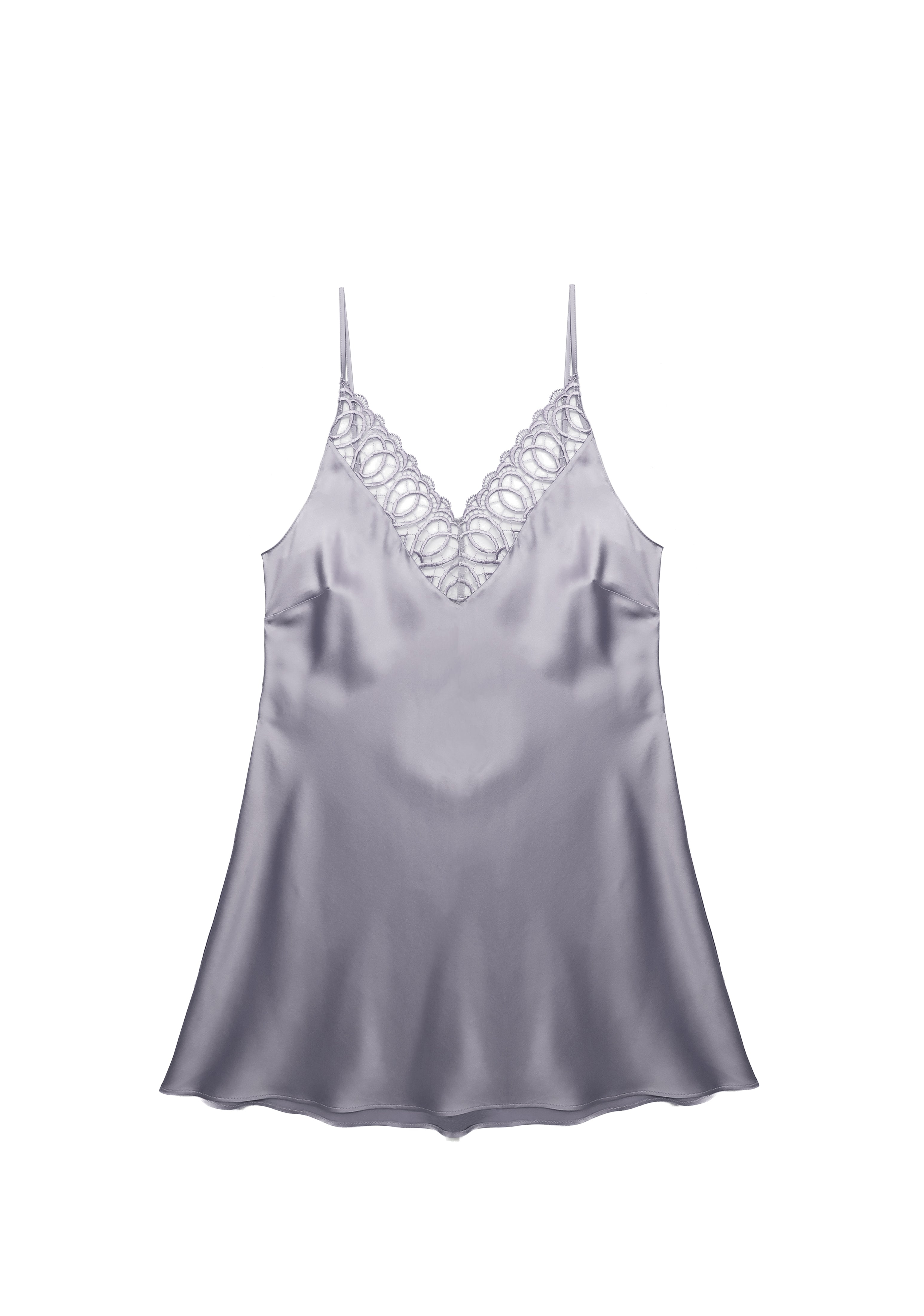 I.D. Sarrieri Una Giornata A Bologna Silk Mini Chemise With Lace Insert