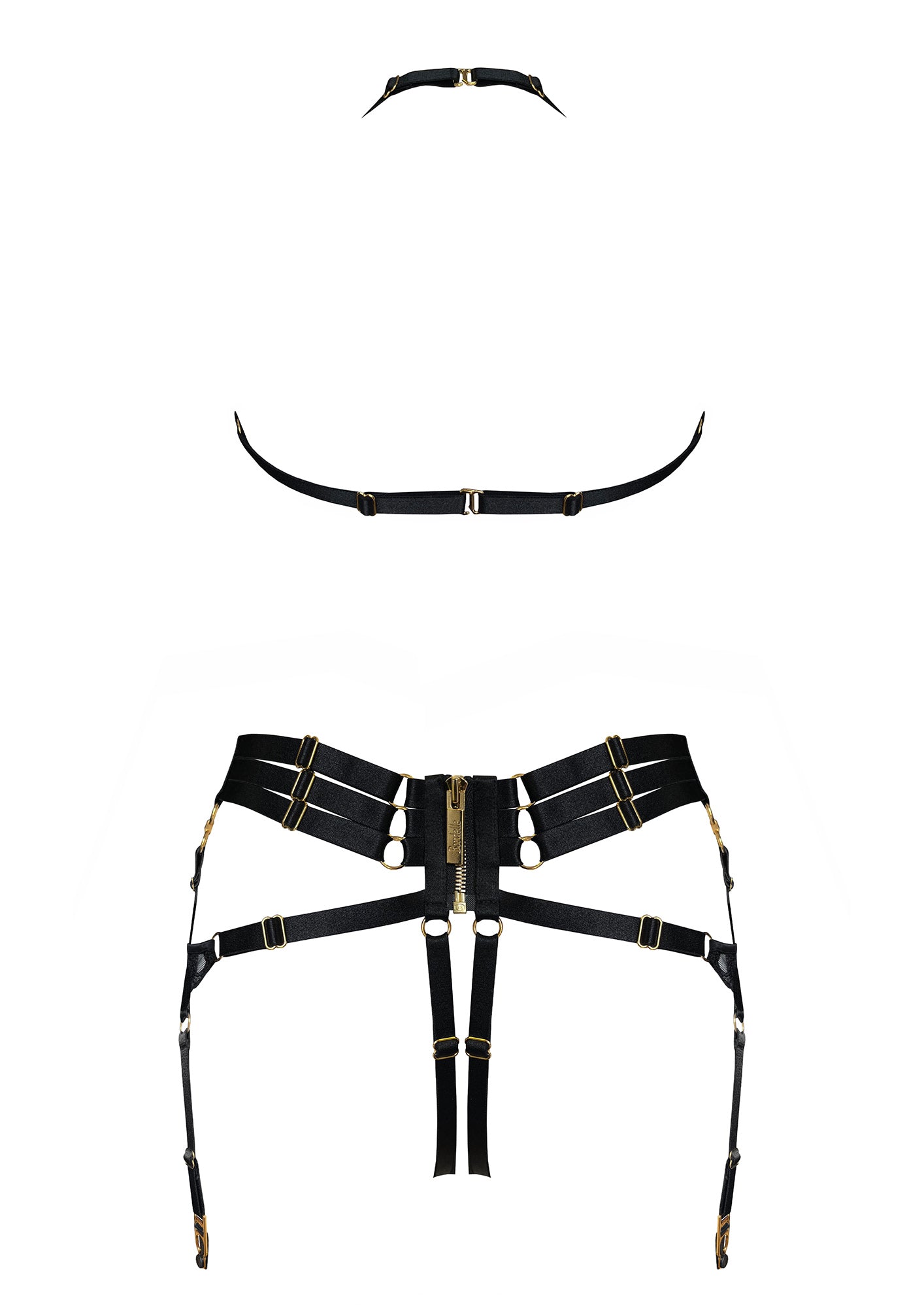 Bordelle Mari Suspender Harness Black
