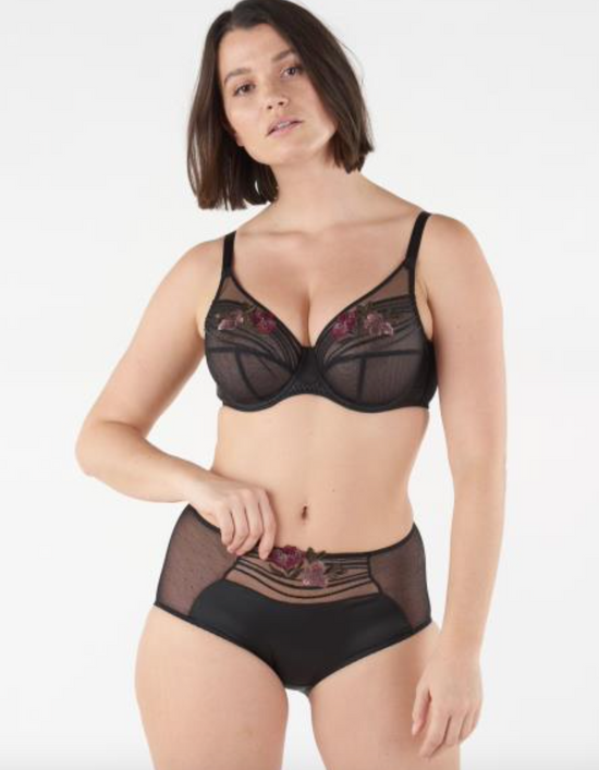 Elixir By Maison Lejaby Sensualite Plunge Underwired Bra/Black