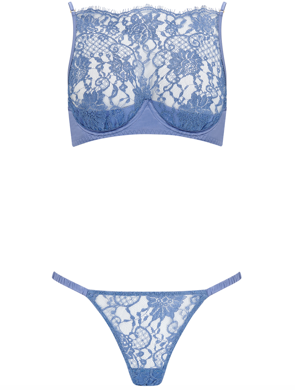 CoCo De Mer Hera High Neck Balconette Bra/ Sky Blue