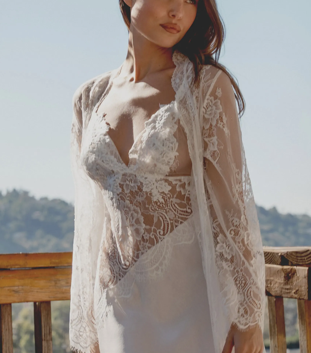 Jonquil Marry Me All Lace Long Robe