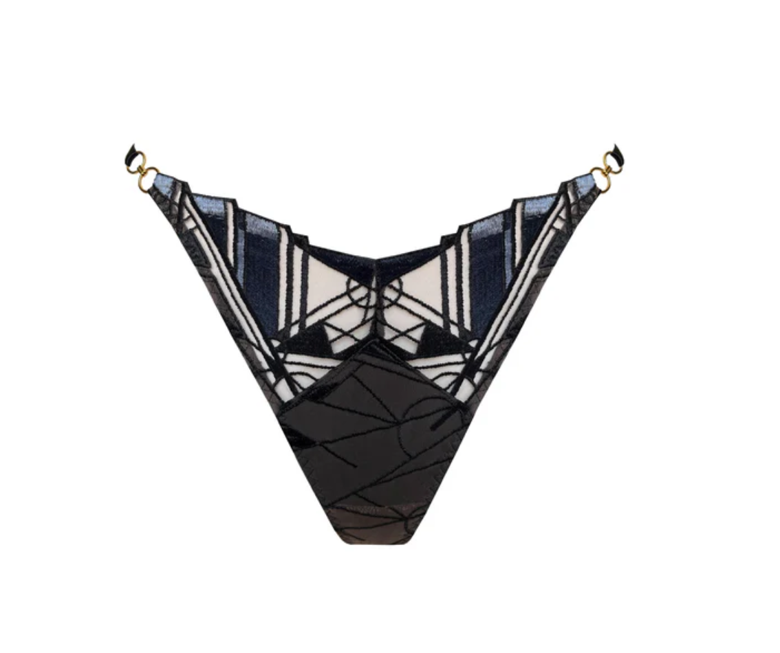 Bordelle Cubism High Leg Thong String