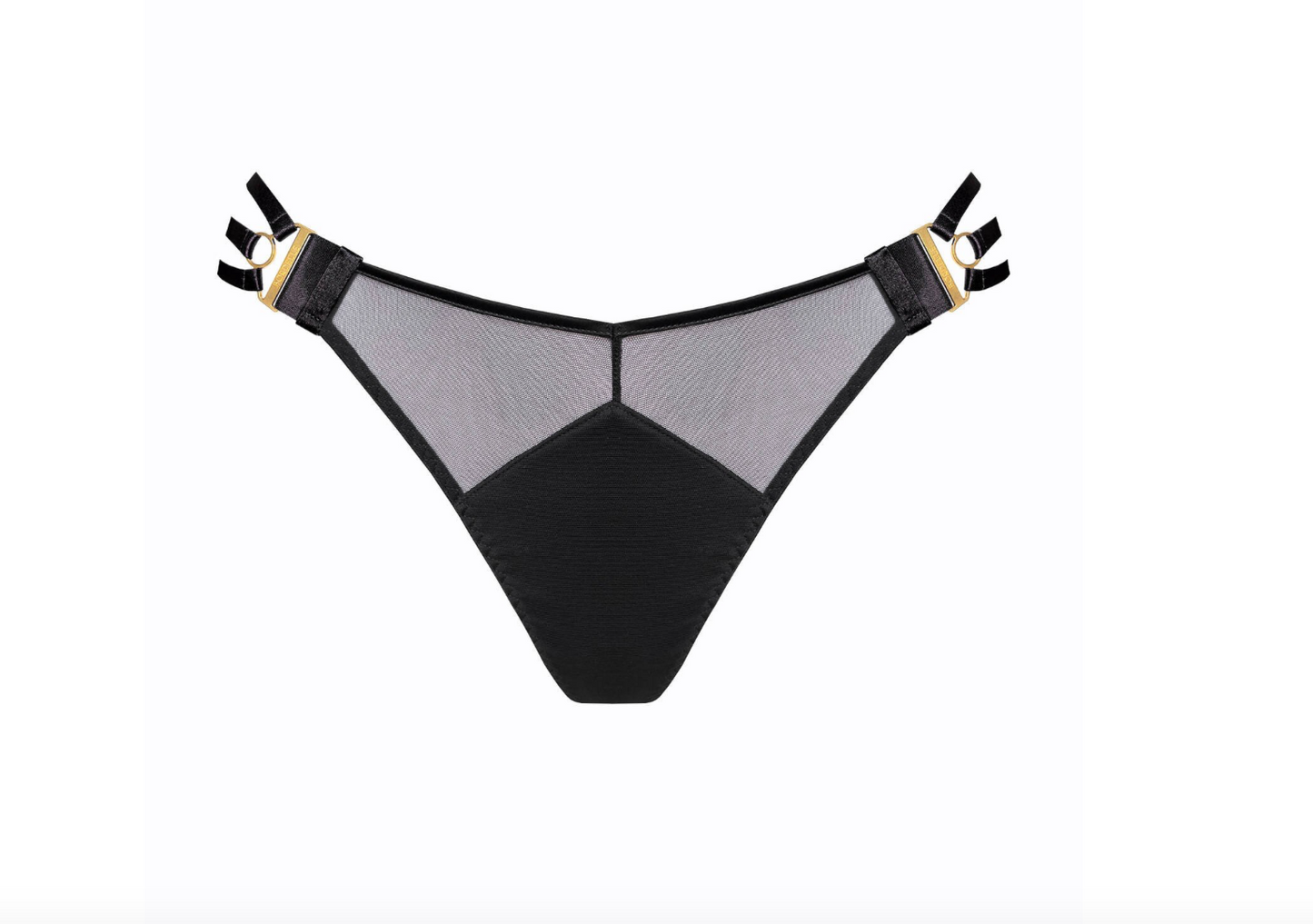 Bordelle Retta Multi Strap Thong BLK