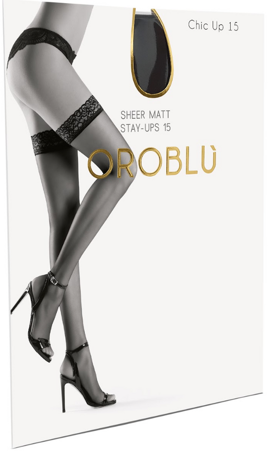 Oroblu Chic Up 15 Sheer Matt Stay-Up/Black