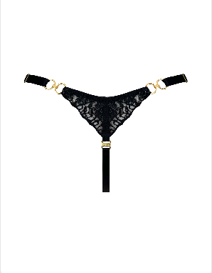 Bordelle Amela Thong With Adjastible Straps Blk