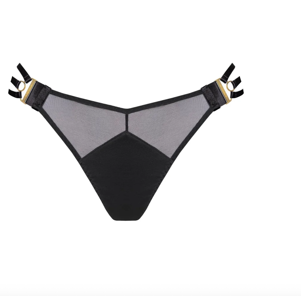 Bordelle Signature  Multi Strap Thong BLK