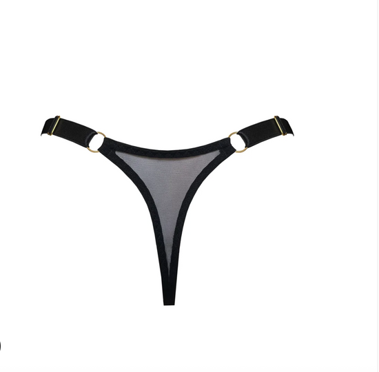 Bordelle Signature Mesh Thong/ Blk