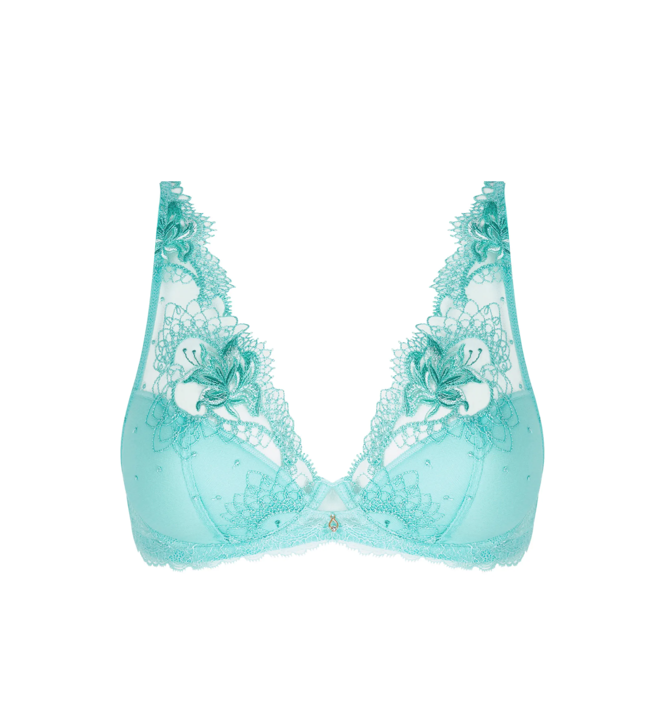 Lise Charmel Princess Iris 1/2 Pad Cup Triangle Bra /Aqua