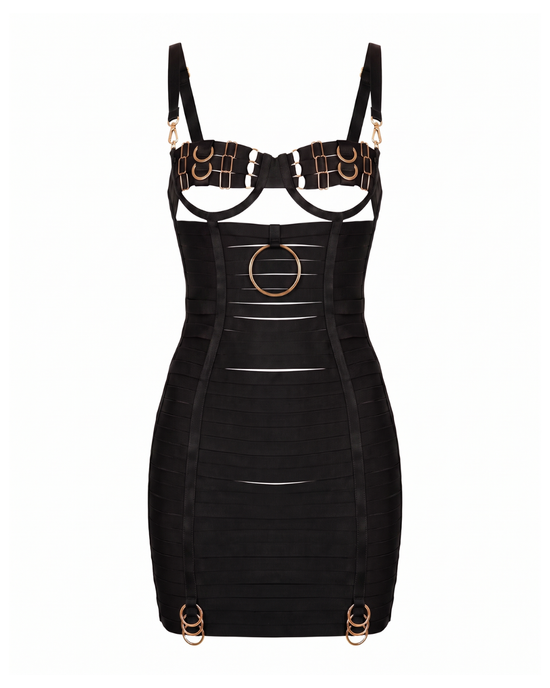 Rolling Halo Dress Black