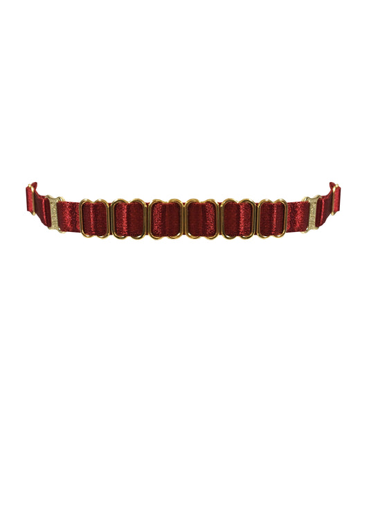 Red Bordelle Strap Collar freeshipping - TrousseauOfDallas