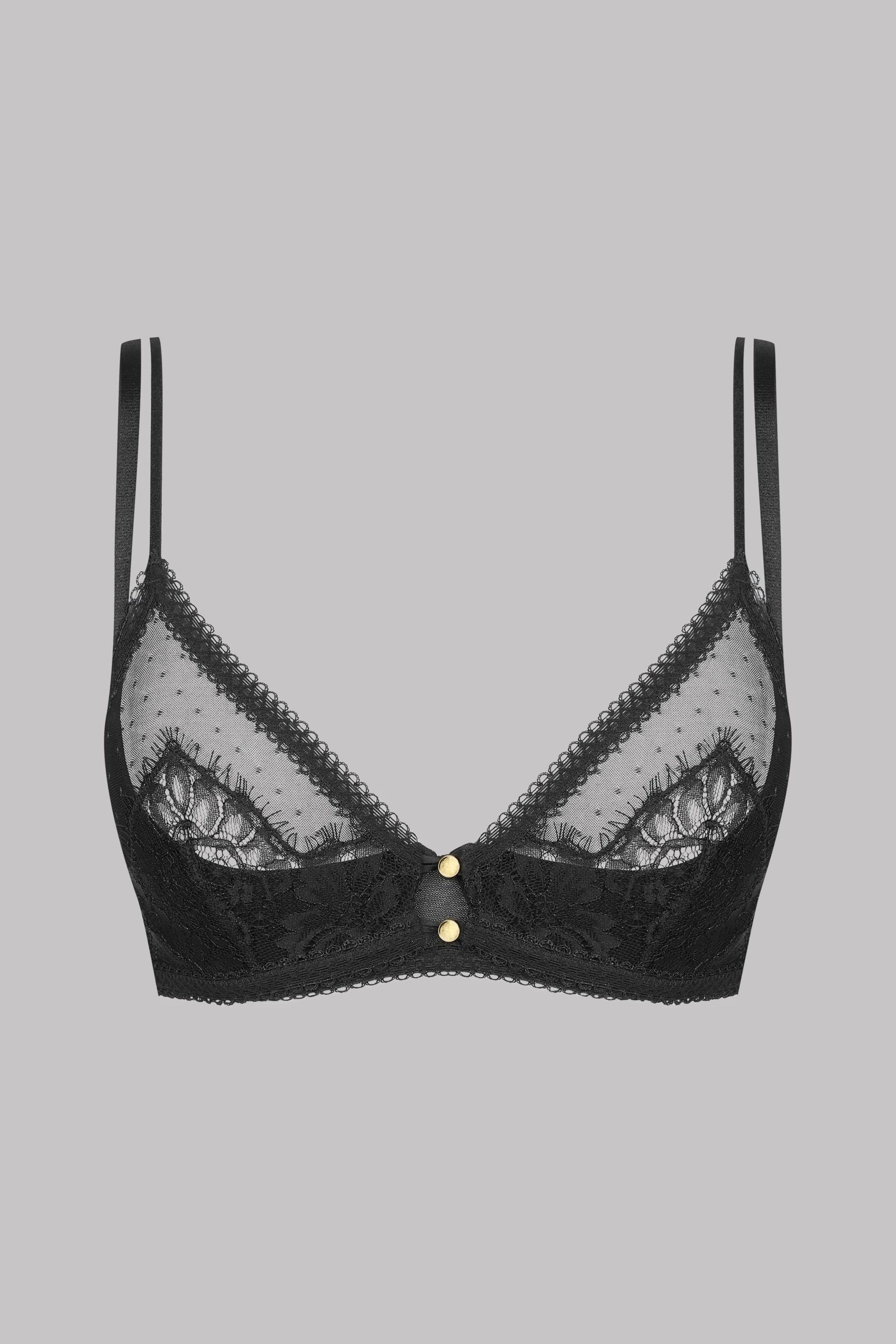 Simply Be Cupless Bra In Black And Cream-Multi for Women