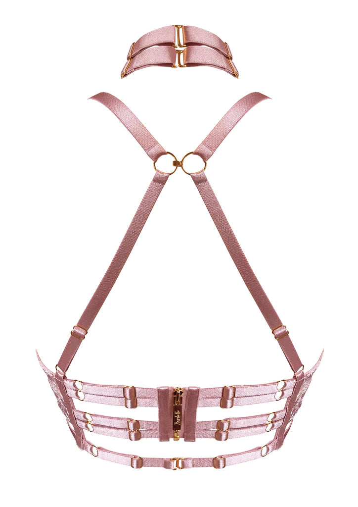 Bordelle Vita Ouvert Wire Bra Rose