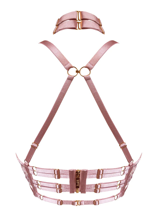 Bordelle Vita Ouvert Wire Bra Rose