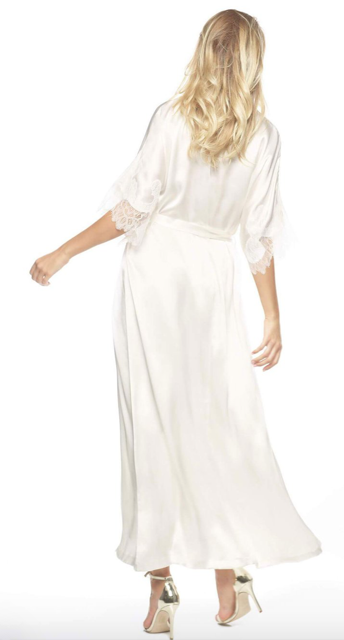 NK iMODE Jezebel After-Dark Long Silk Kimono freeshipping - TrousseauOfDallas