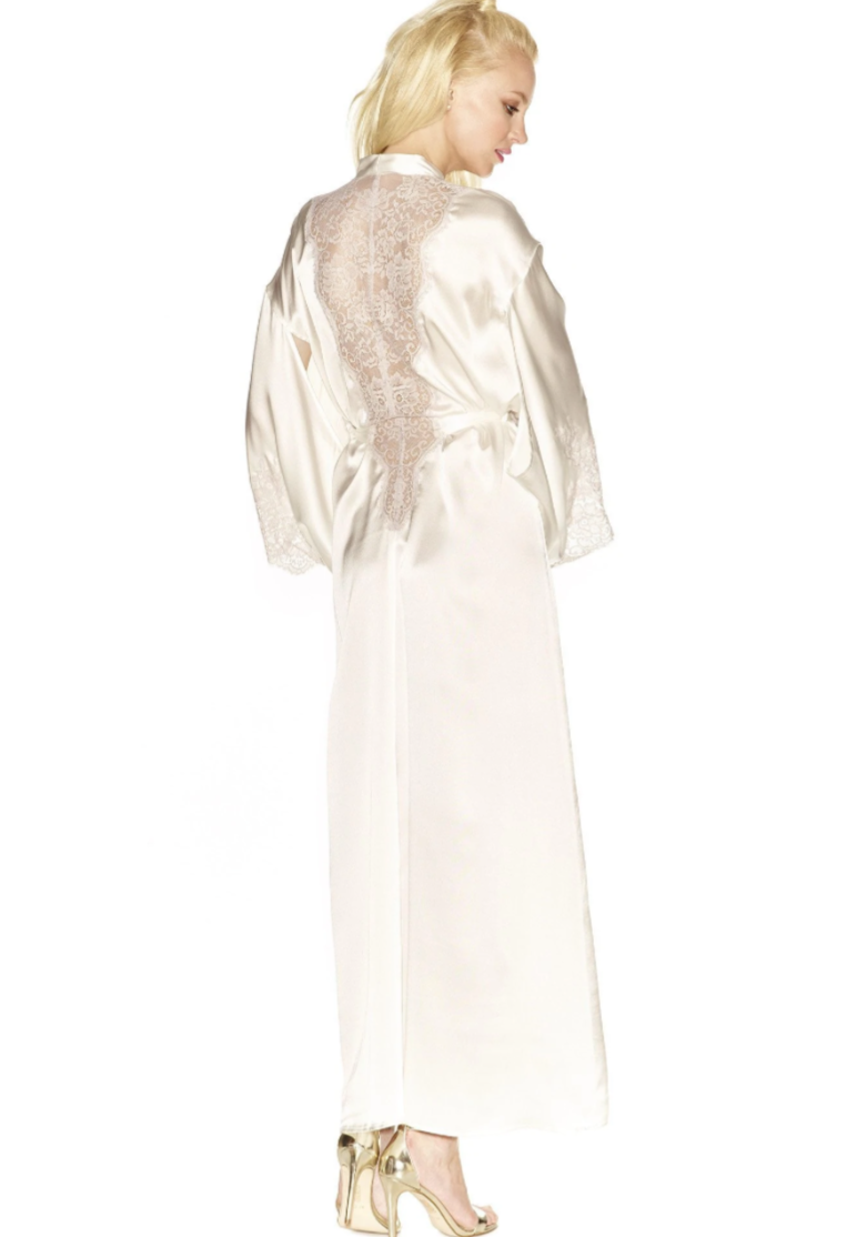 Trousseau Of Dallas Estrella Stardom Long Silk Kimono