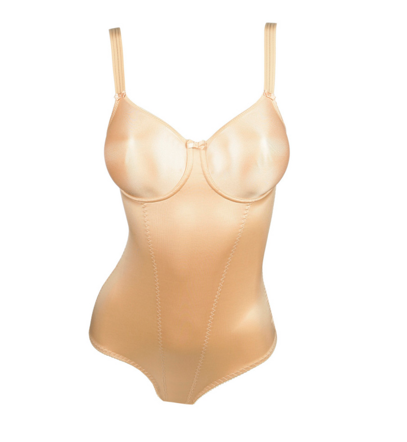 PrimaDonna Satin Bodysuit Shapwear With Full Cup Bra