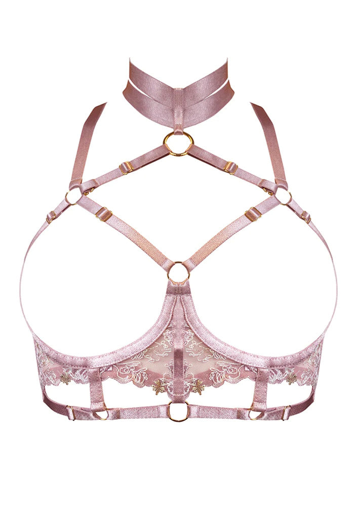 Bordelle Vita Ouvert Wire Bra Rose