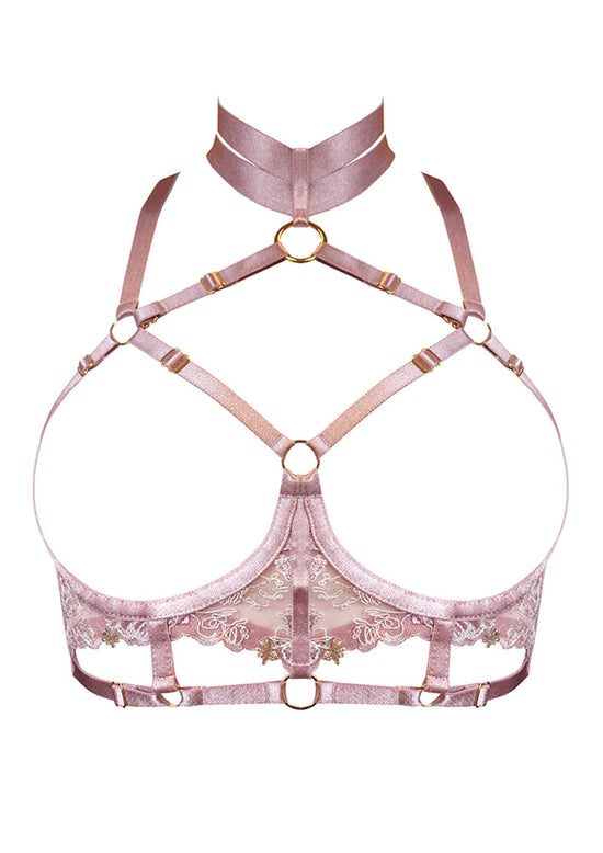 Bordelle Vita Ouvert Wire Bra Rose