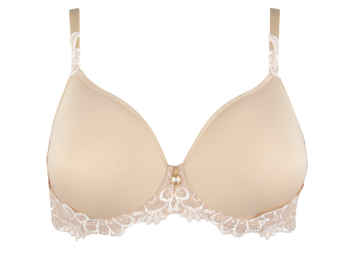 Dressing Floral 3D Spacer Plunge Underwire Bra Ambre Nude 34E by Lise  Charmel